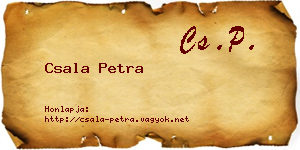 Csala Petra névjegykártya